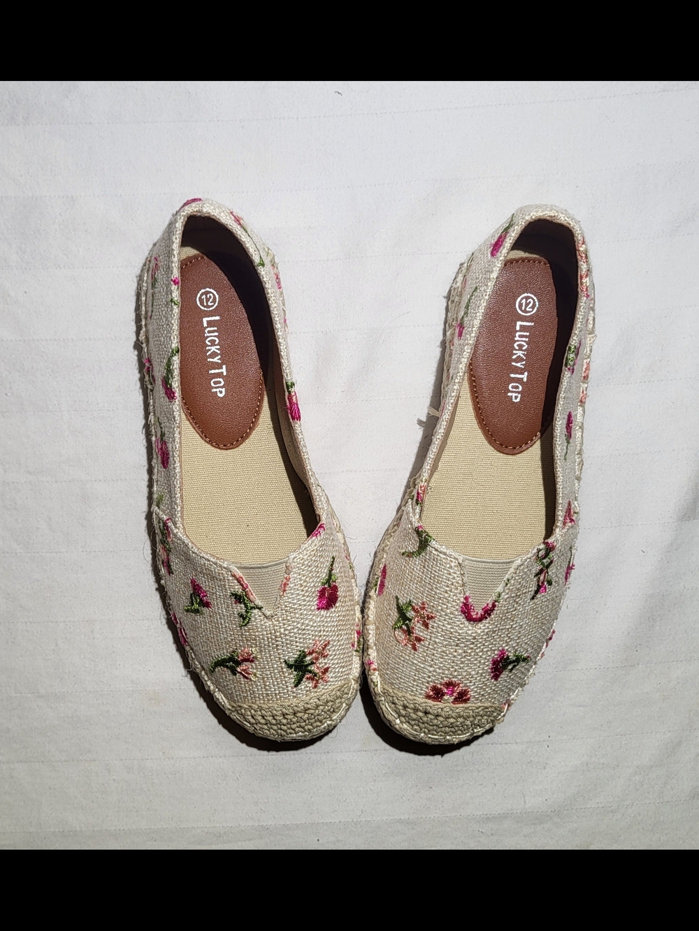 Lucky Top Kids' Cream Floral Moccasin Slip-Ons